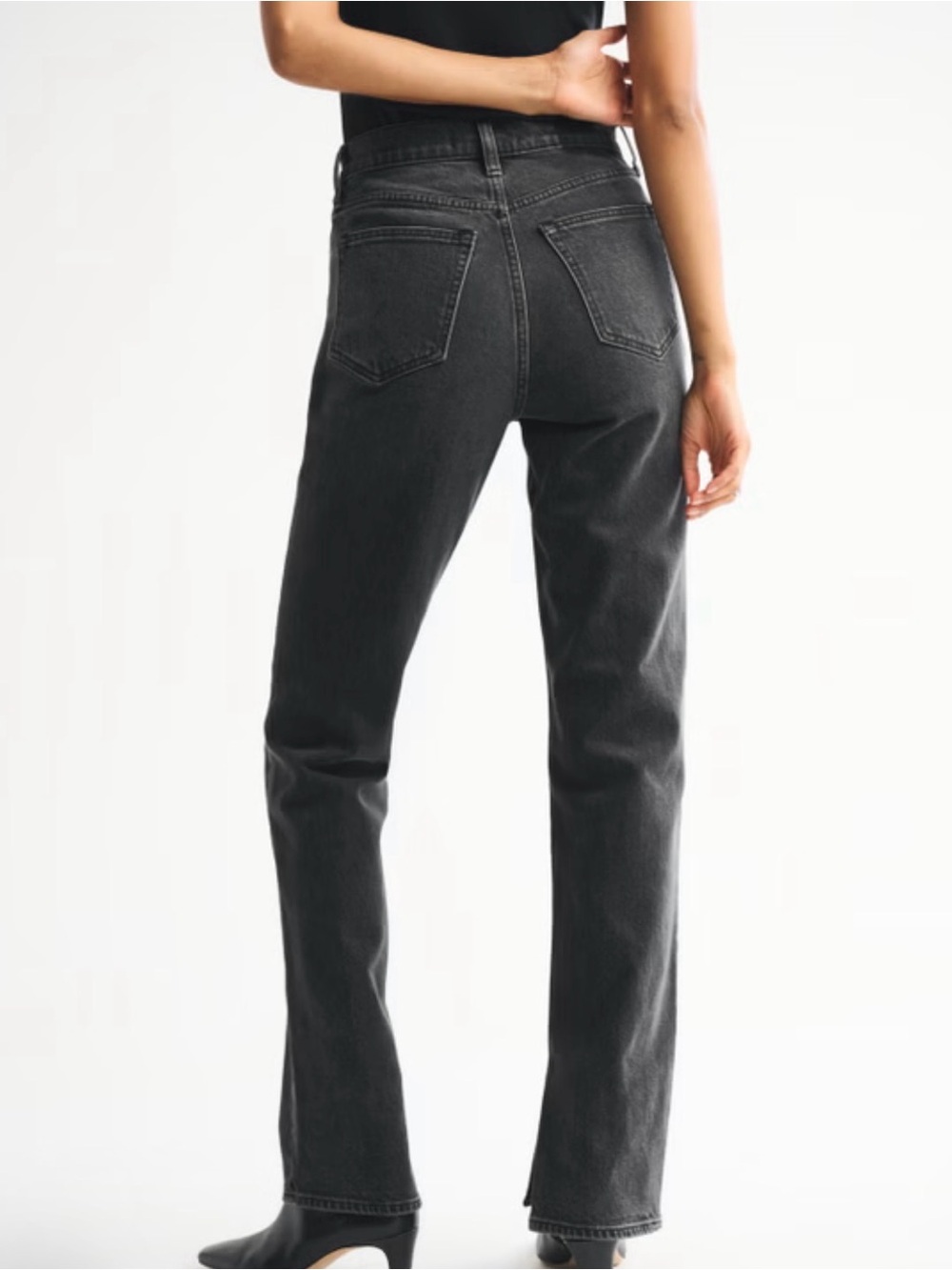 Abercrombie 90s Ultra High-Rise Straight Jeans Black